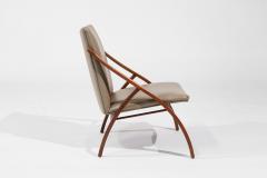 Sculptural Bent Teak Lounge Chair Sweden C 1950s - 3474317