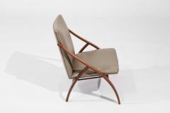 Sculptural Bent Teak Lounge Chair Sweden C 1950s - 3474318