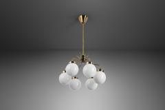 Sculptural Brass and Glass Ceiling Light Scandinavia 1950s - 2780251