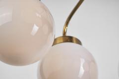 Sculptural Brass and Glass Ceiling Light Scandinavia 1950s - 2780256