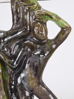 Sculptural Brutalist Art Table Lamp Man and Woman by a Tree Italy 1970s - 4313165