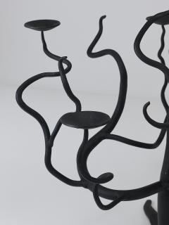 Sculptural Brutalist Tree of Life Hand Forged Candelabra Candle Holder 1970s - 4472825
