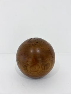 Sculptural Burlwood Decorative Sphere - 3921091