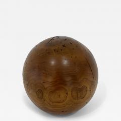 Sculptural Burlwood Decorative Sphere - 3922971