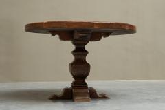 Sculptural Center or Dining Table in Solid Oak 1960s - 4608767