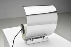 Sculptural Chromed Metal Table Lamp Italy 1960s - 4391399