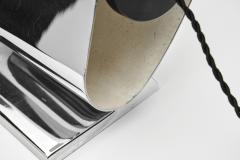 Sculptural Chromed Metal Table Lamp Italy 1960s - 4391405