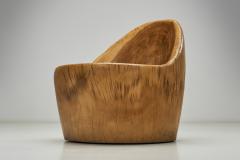 Sculptural Coconut Wood Chair Europe Second half of the 20th Century - 4292167