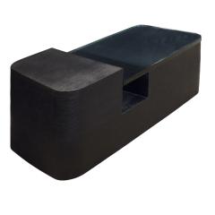 Sculptural Coffee Table in Black Lacquered Linen and Glass 1970s - 693982