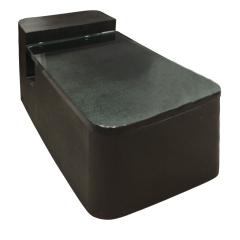 Sculptural Coffee Table in Black Lacquered Linen and Glass 1970s - 693984