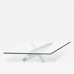 Sculptural Coffee Table in Lucite with Glass Top - 140458