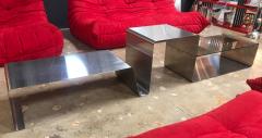 Sculptural Coffee Table made of Three Modular Glass and Chrome pieces 1970s - 728193