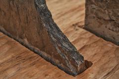 Sculptural Coffee Table with Wood Etching and Slate Legs Europe ca 1990s - 4556145