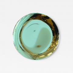 Sculptural Concave Mirror in Green - 3315614