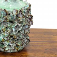 Sculptural Danish Ceramic Lamp in Aqua Green Glaze - 2977150