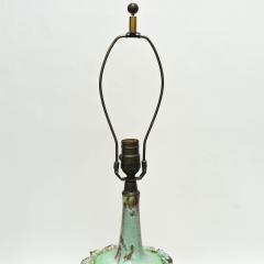 Sculptural Danish Ceramic Lamp in Aqua Green Glaze - 2977152