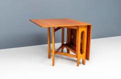 Sculptural Dining Table with Two Drop Leaves in Teak Denmark 1960s - 3653605