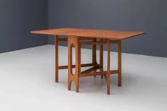 Sculptural Dining Table with Two Drop Leaves in Teak Denmark 1960s - 3653627