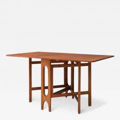 Sculptural Dining Table with Two Drop Leaves in Teak Denmark 1960s - 3658610