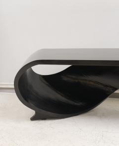 Sculptural Ebonized Cocktail Table Bench - 2600246