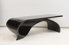 Sculptural Ebonized Cocktail Table Bench - 2600247