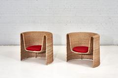 Sculptural Eero Aarnio Wicker Rattan Chairs 1960 - 2529755