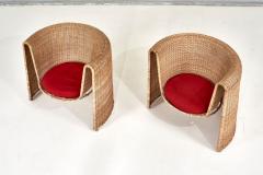 Sculptural Eero Aarnio Wicker Rattan Chairs 1960 - 2529757