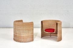 Sculptural Eero Aarnio Wicker Rattan Chairs 1960 - 2529758