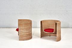 Sculptural Eero Aarnio Wicker Rattan Chairs 1960 - 2529759