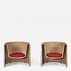 Sculptural Eero Aarnio Wicker Rattan Chairs 1960 - 2532399