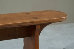 Sculptural European Provincial Bench in Solid Wood 1900 - 4803278