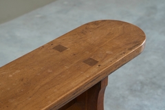 Sculptural European Provincial Bench in Solid Wood 1900 - 4803368
