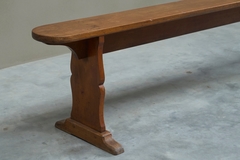 Sculptural European Provincial Bench in Solid Wood 1900 - 4803371