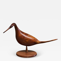 Sculptural Hand Carved Bird in Wood Mid 20th Century - 4804061
