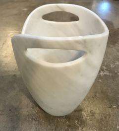 Sculptural Ice Bucket in Carrara Marble Italy - 1730538