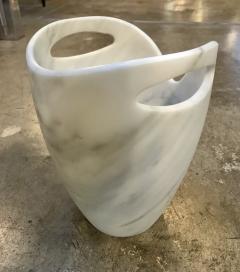 Sculptural Ice Bucket in Carrara Marble Italy - 1730543