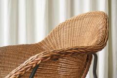 Sculptural Lounge Chair in Rattan and Metal The Netherlands 1960s - 4528535