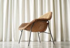 Sculptural Lounge Chair in Rattan and Metal The Netherlands 1960s - 4528560