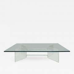 Sculptural Lucite Coffee Table With Thick Glass Top 1970s - 337045