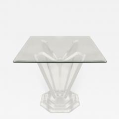 Sculptural Lucite Side Table With Stepped Base 1970s - 335993