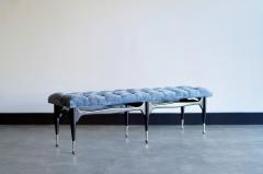 Sculptural MCM EBonized Mahogany Bench C 1950s - 3994675