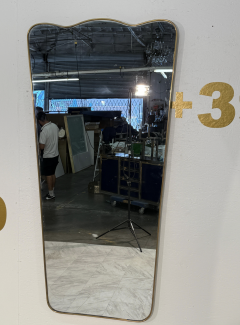 Sculptural Mid Century Modern Brass Mirror - 4597652