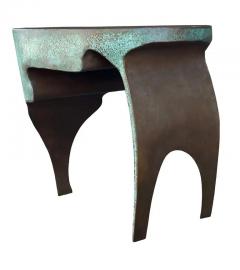 Sculptural Mid Century Modern Studio Made Copper Console Table Vanity or Desk - 2896834