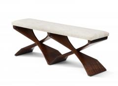 Sculptural Modernist Bench by Newman Krasnogorov - 4548753