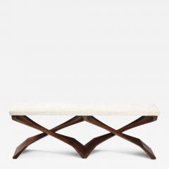 Sculptural Modernist Bench by Newman Krasnogorov - 4552602