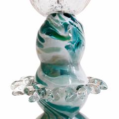 Sculptural Modernist Style Blue and Turquoise Multicolored Glass Floor Lamp - 4748558