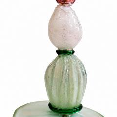 Sculptural Modernist Style Green Pink and Amber Multicolored Glass Floor Lamp - 4748615