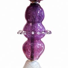 Sculptural Modernist Style Green Pink and Amber Multicolored Glass Floor Lamp - 4748618