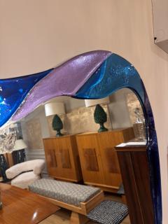 Sculptural Murano glass large art mirror - 4120708