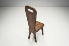 Sculptural Olive Wood High Back French Chair France 1970s - 3083508